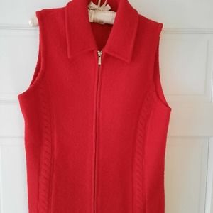 Coldwater Creek 100% Wool Vest size Med